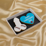Vasectomy Biscuit Box of 2: Willy & Heart Biscuit saying "Happy Vasectomy Day"