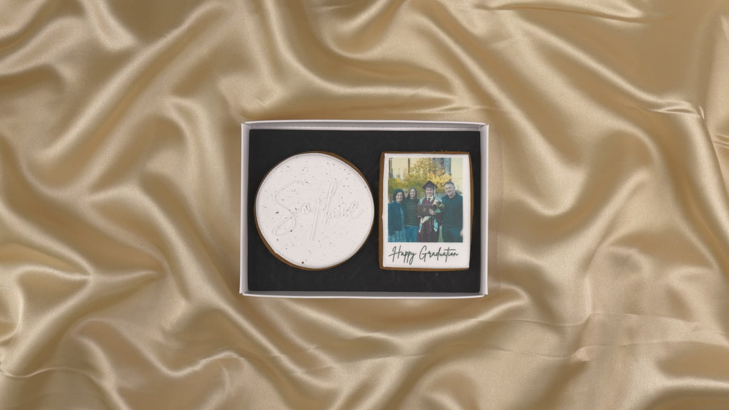 Personalised Graduation Biscuits Class of 2026 Video 2