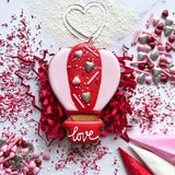 Hot Air Balloon Valentine Biscuit
